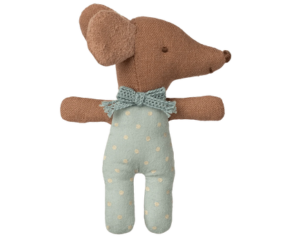 NEW Sleepy Wakey Baby Mouse in Matchbox - Blue Maileg Lil Tulips