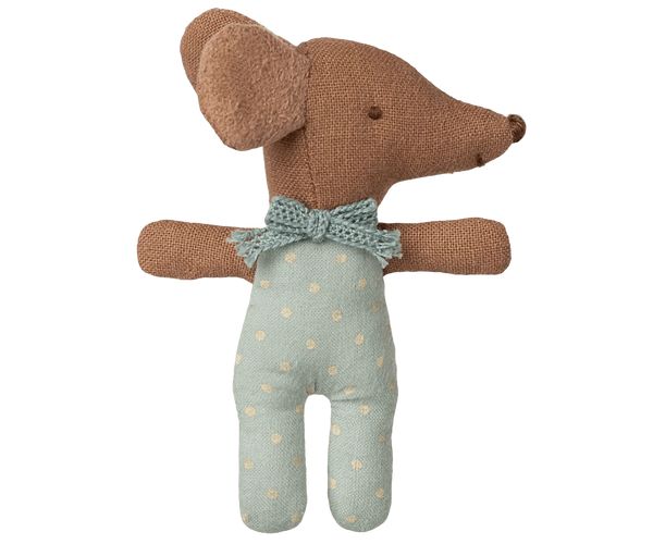 NEW Sleepy Wakey Baby Mouse in Matchbox - Blue Maileg Lil Tulips