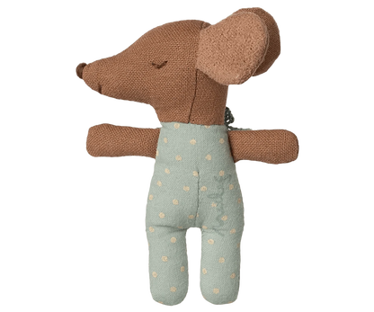 NEW Sleepy Wakey Baby Mouse in Matchbox - Blue Maileg Lil Tulips