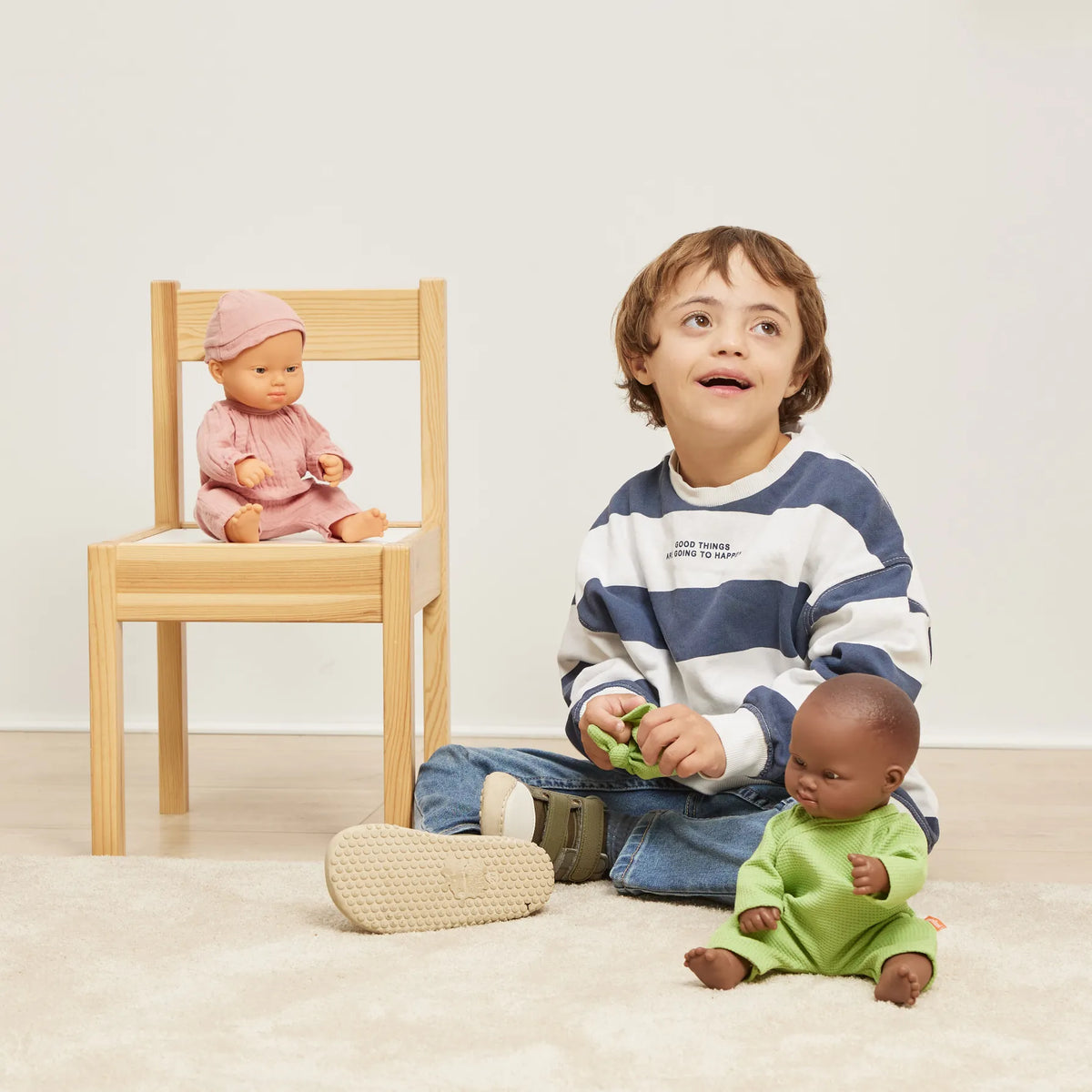 Newborn Down Syndrome Caucasian Boy Miniland Lil Tulips