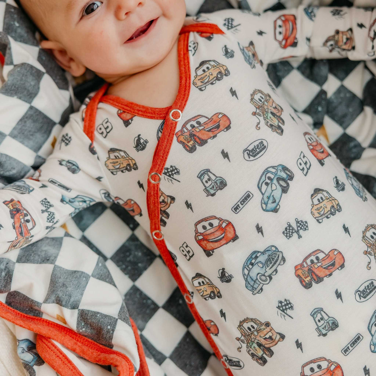 Newborn Knotted Gown - Disney Pixar Cars Copper Pearl Lil Tulips