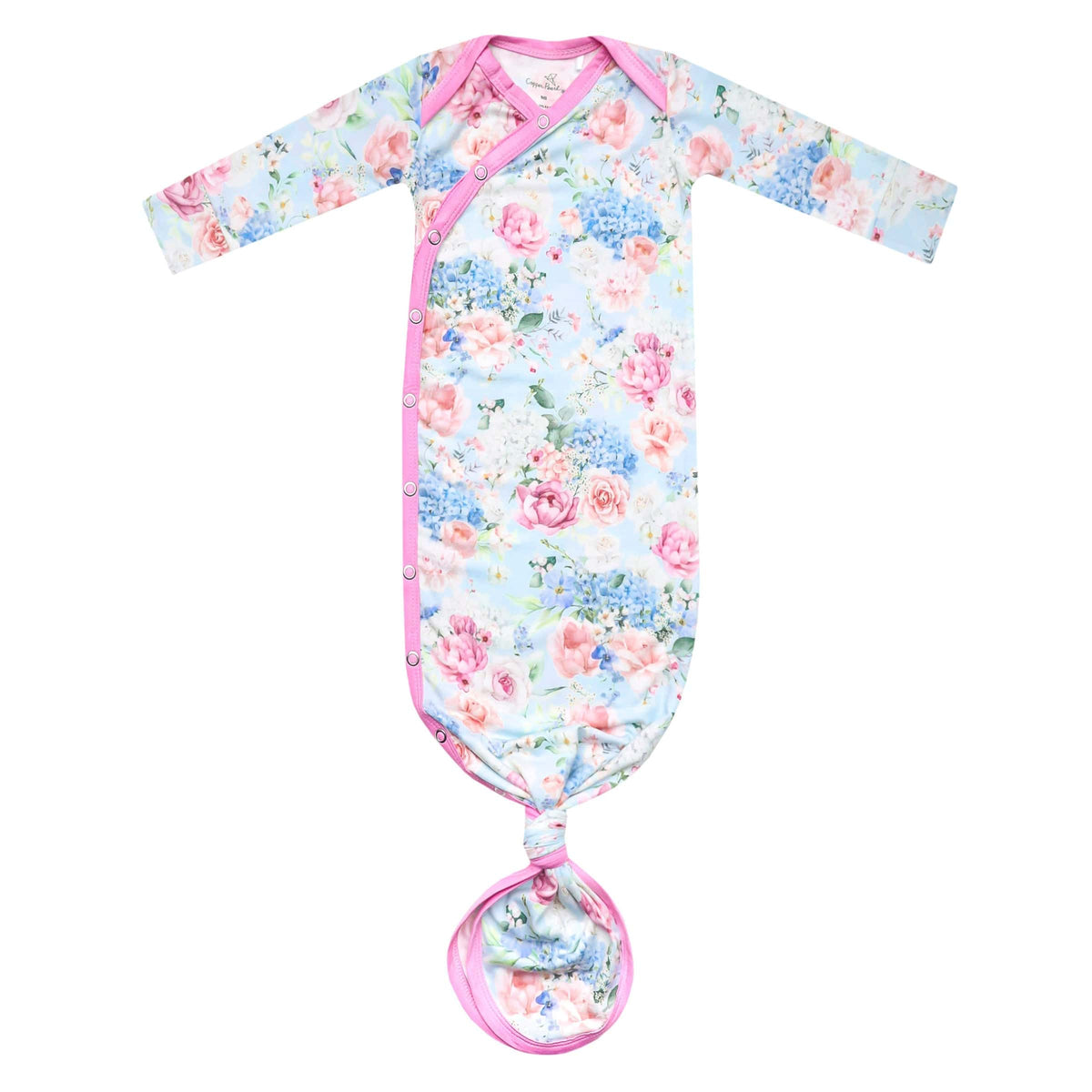 Newborn Knotted Gown - Genevieve Copper Pearl Lil Tulips