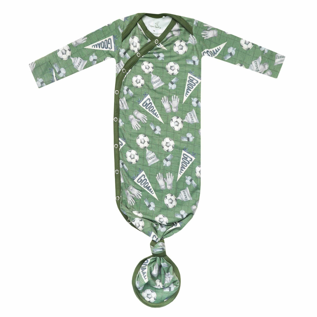 Newborn Knotted Gown - Kick Off Copper Pearl Lil Tulips