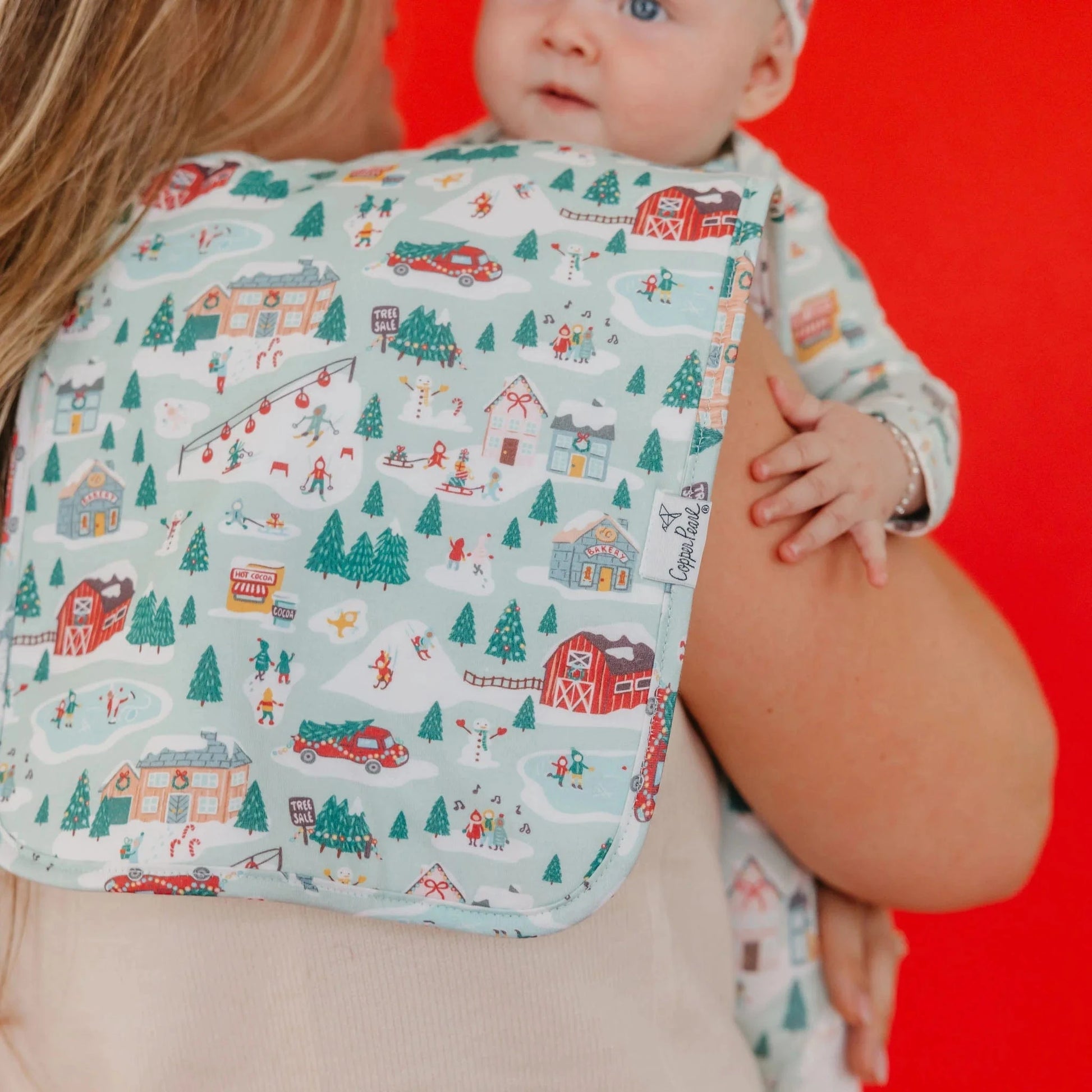 Nicholas Burp Cloth Set (3-Pack) Copper Pearl Lil Tulips