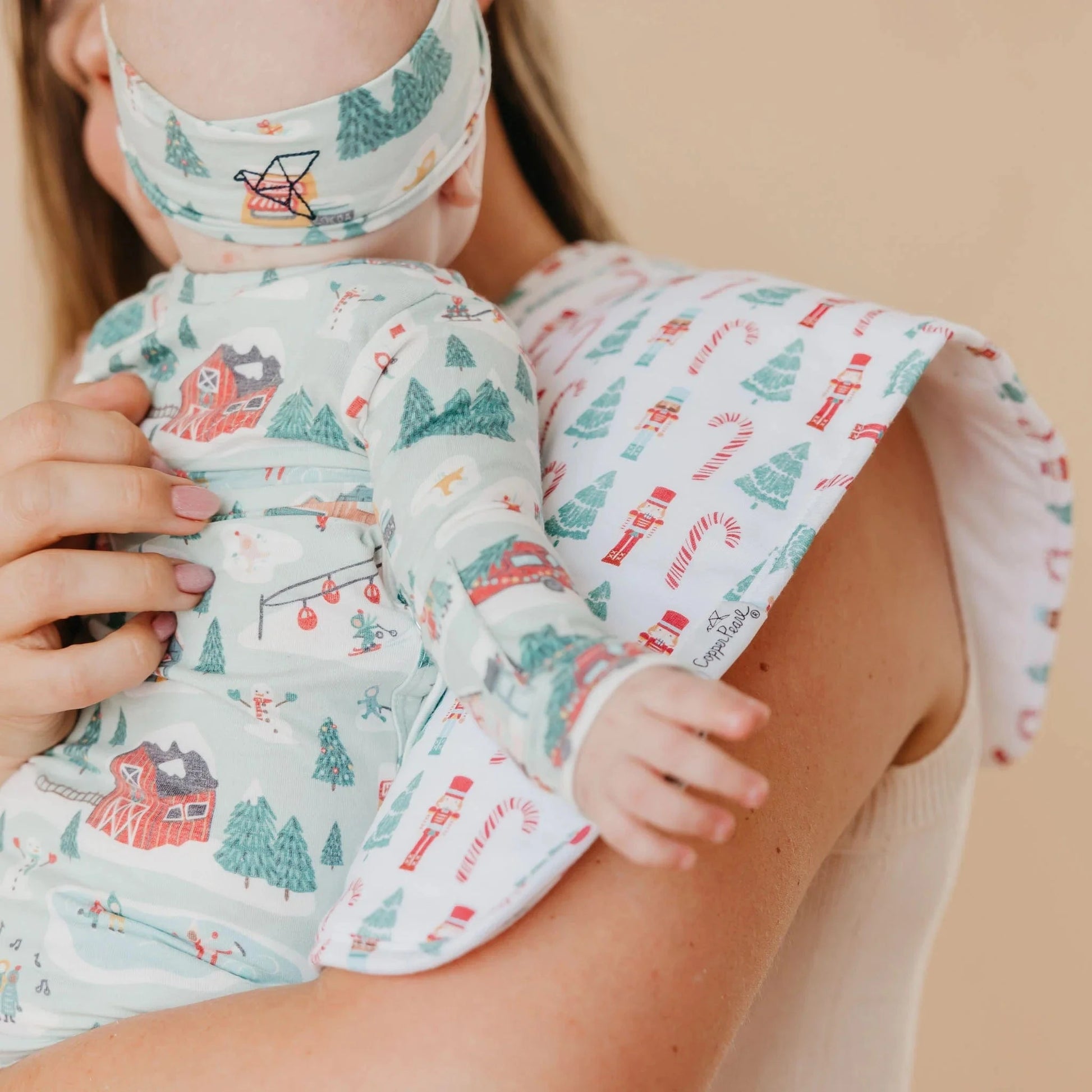 Nicholas Burp Cloth Set (3-Pack) Copper Pearl Lil Tulips