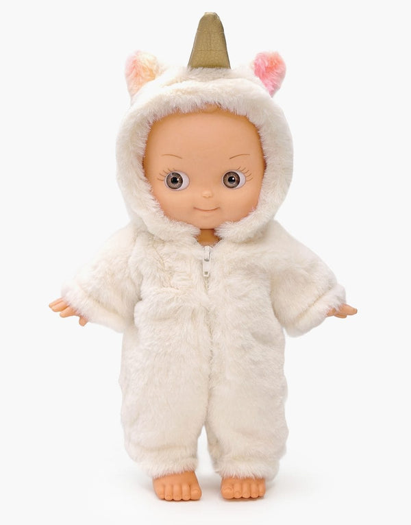 Ninon Mini Panchas Doll - White Unicorn Fantasia Outfit - 27 cm Minikane Lil Tulips