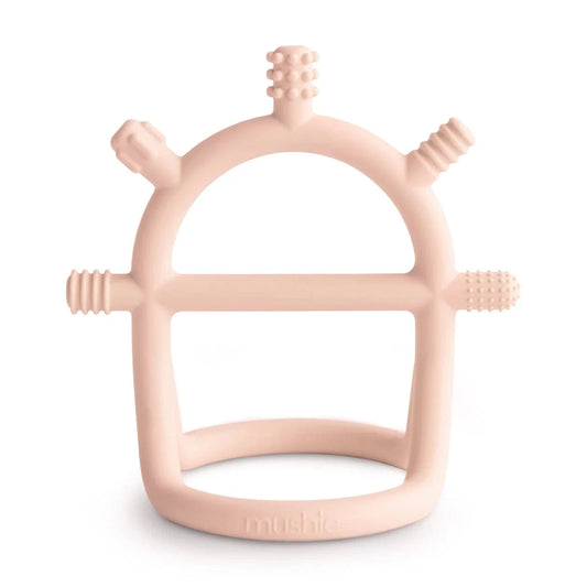 No-Drop Sensory Teether Blush Mushie Lil Tulips