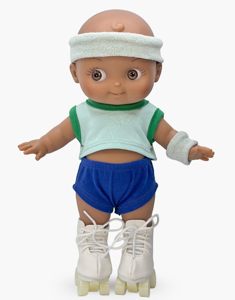 Noah Mini Panchas Doll - Mint Roller Outfit Minikane Lil Tulips