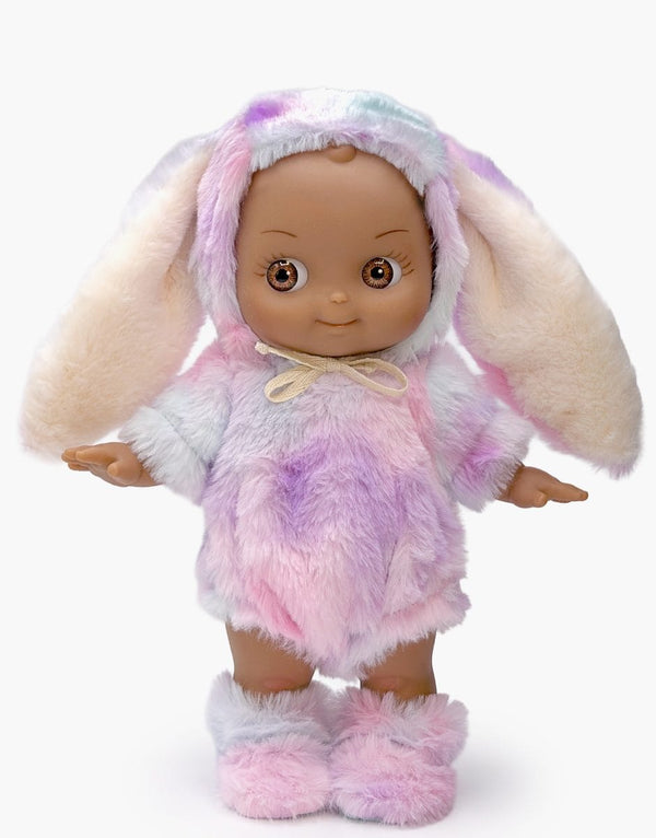 Noah Mini Panchas Doll - Rainbow Lilac Bunny Fantasia Outfit - 27 cm Minikane Lil Tulips
