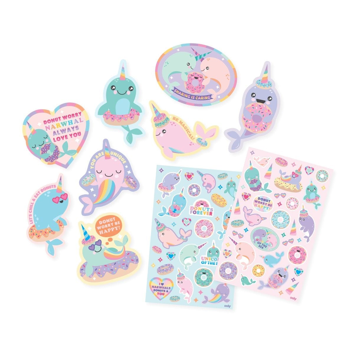 Nom Nom Narwhals Scented Stickers OOLY Lil Tulips