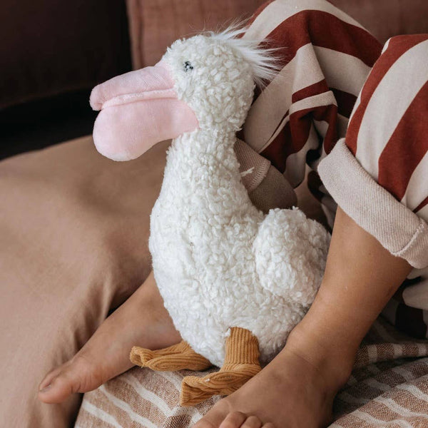 Nora Pelican Plush Toy and the little dog laughed Lil Tulips