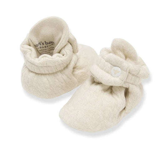 Oat Quilted Bee Booties Burt's Bees Baby Lil Tulips
