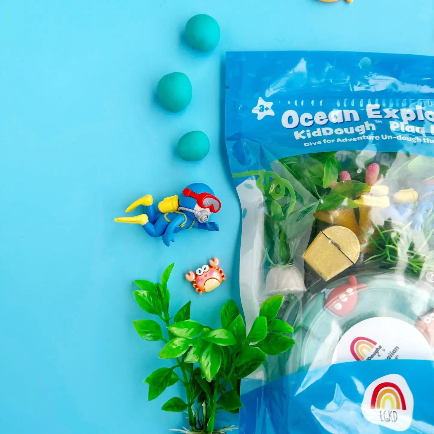 Ocean Explorer Kiddough Play Kit Earth Grown KidDoughs Lil Tulips
