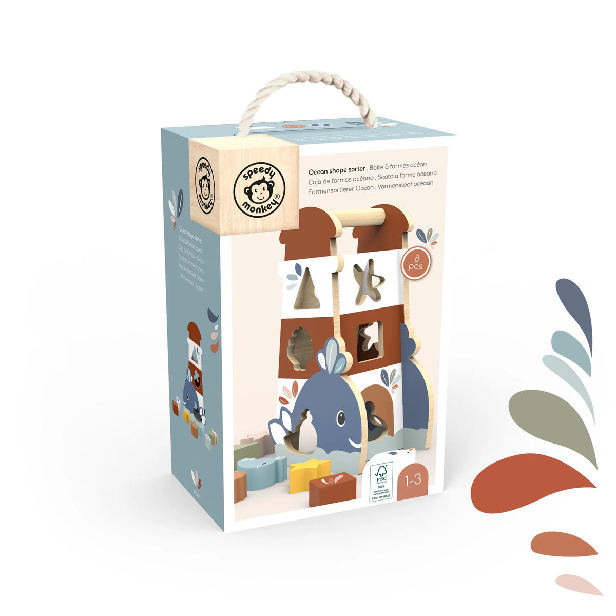 Ocean Shape Sorter Speedy Monkey Lil Tulips