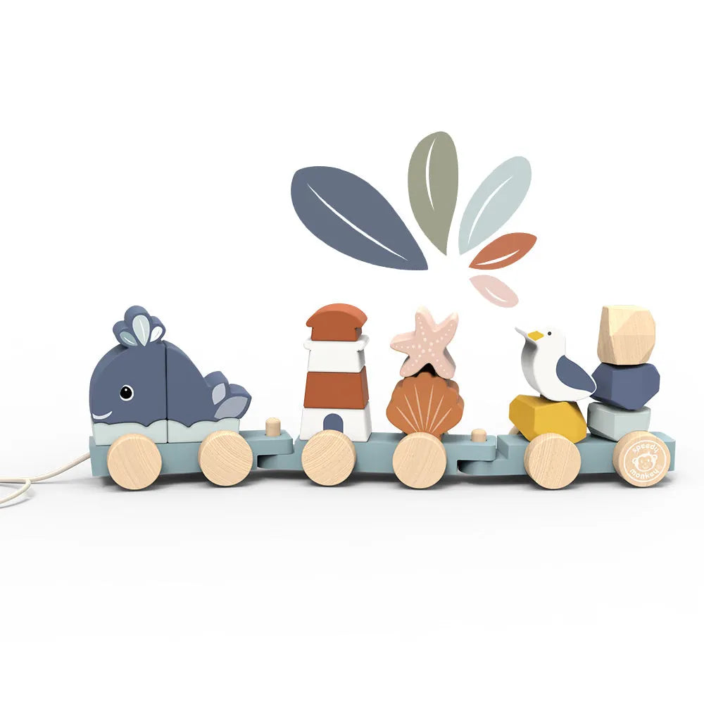 Ocean Stacking Train Speedy Monkey Lil Tulips