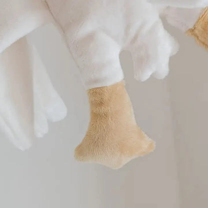 Odile Goose Security Blanket - White Veille Sur Toi Lil Tulips