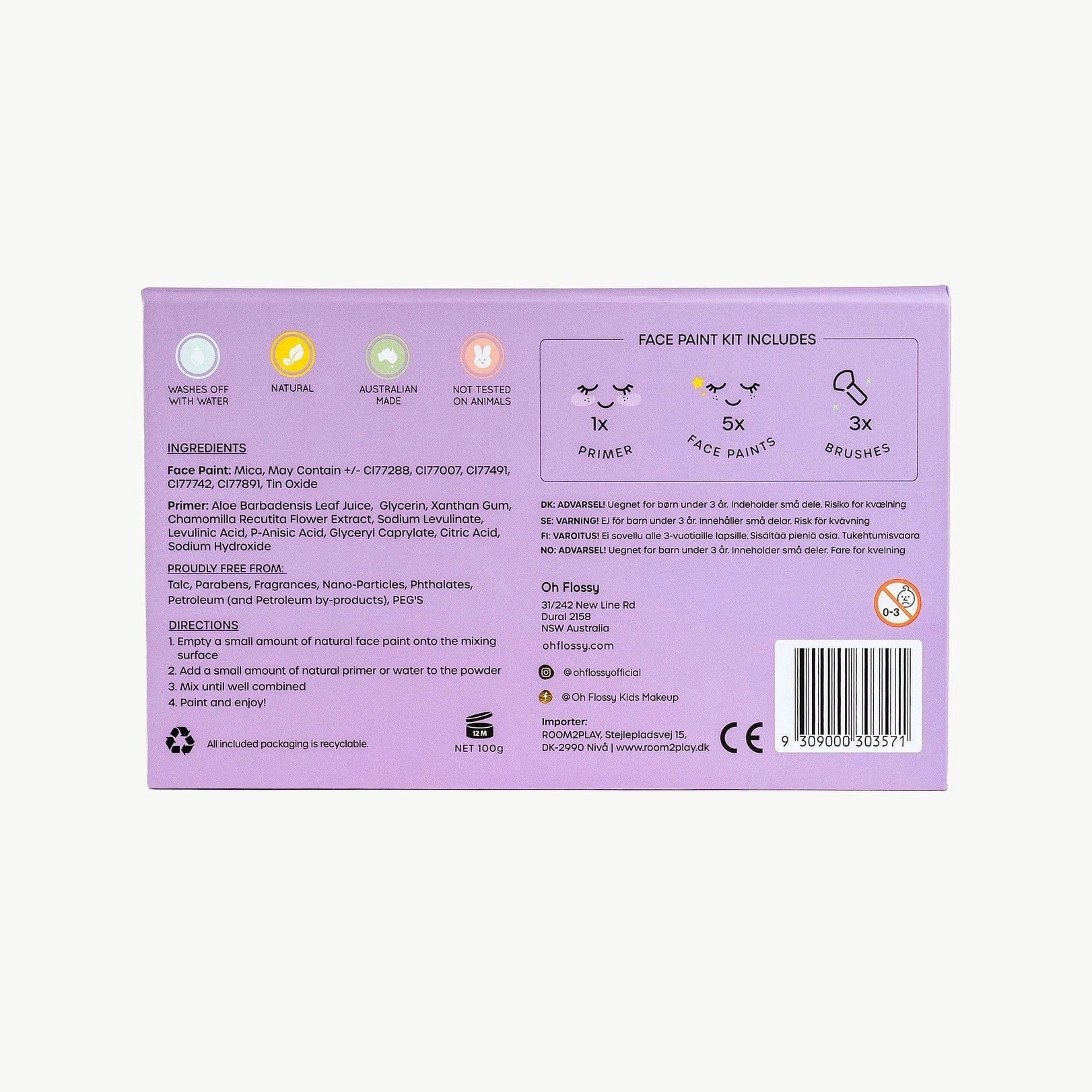 Oh Flossy Magic Garden Face Paint Set Oh Flossy Lil Tulips