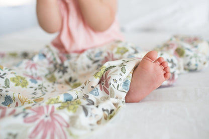 Olive Knit Swaddle Blanket Copper Pearl Lil Tulips