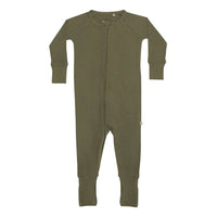 Olive Small Ribbed Zip Romper - RELEASING Oct. 25th Brave Little Ones Lil Tulips