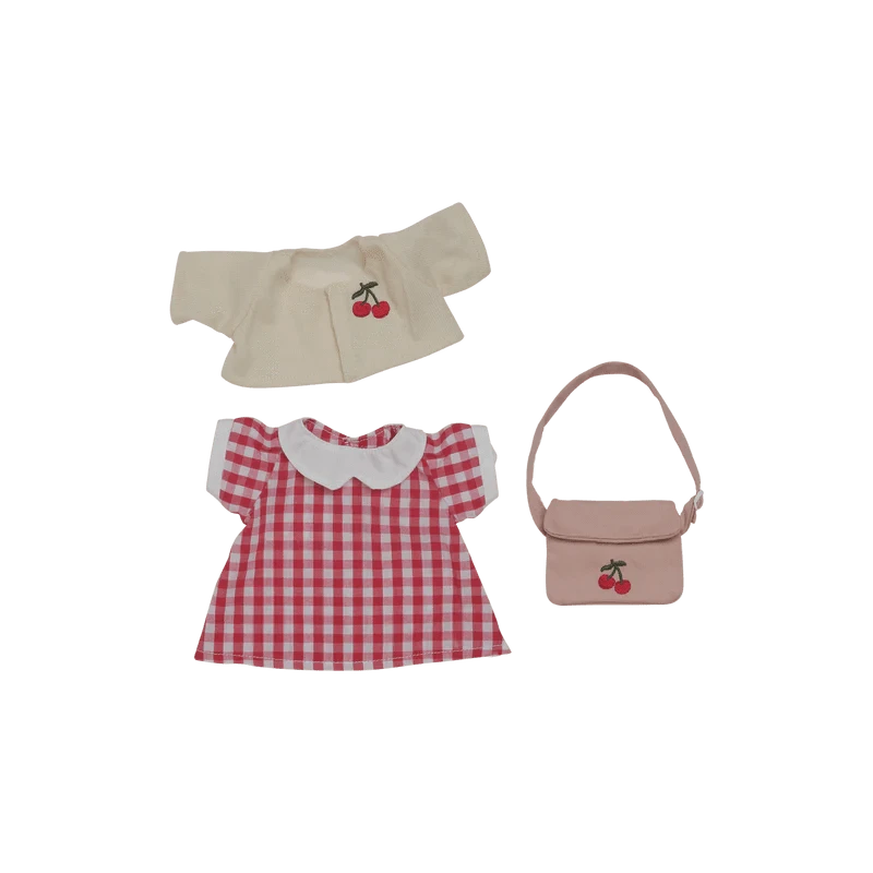 Olli Ella - Cherry Gingham Outfit Set Olli Ella Lil Tulips