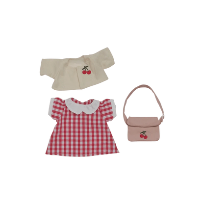 Olli Ella - Cherry Gingham Outfit Set Olli Ella Lil Tulips