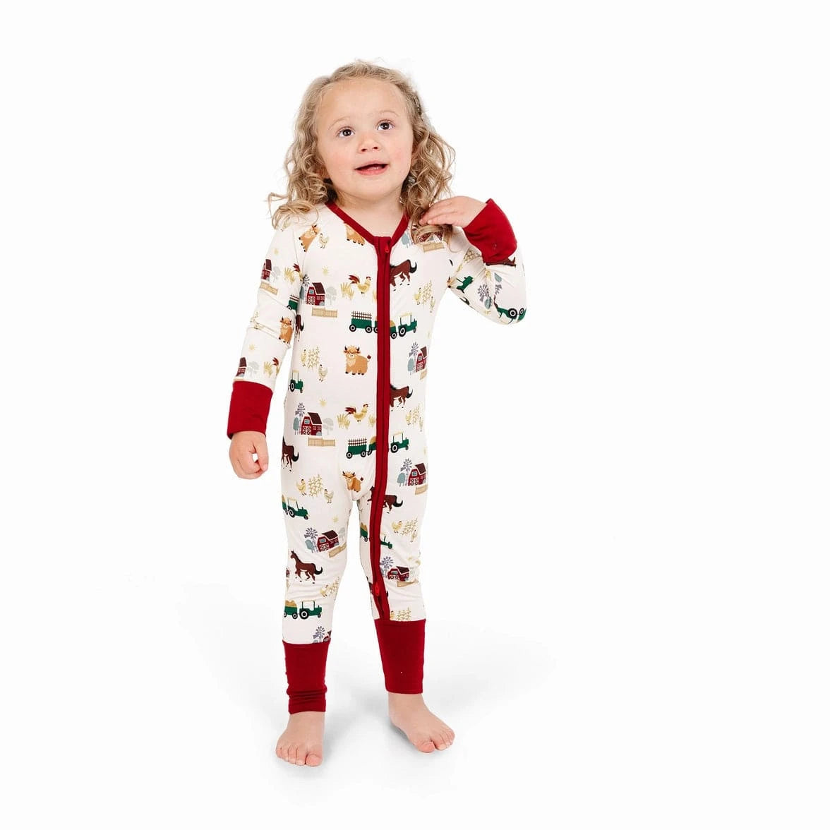 On the Farm Bamboo Convertible Baby Pajama Emerson and Friends Lil Tulips