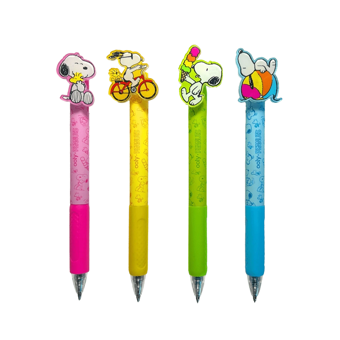 OOLY X Peanuts - Black Ink Retractable Gel Pens - Set of 4 OOLY Lil Tulips