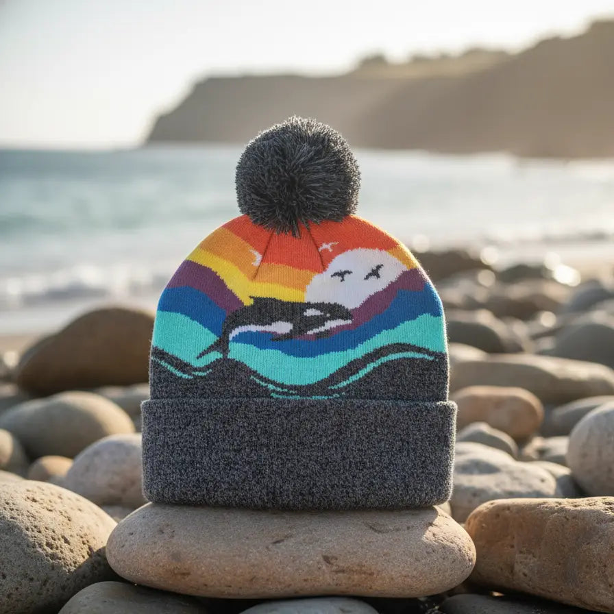Orca Pom Beanie - Kids Northern Icons Lil Tulips