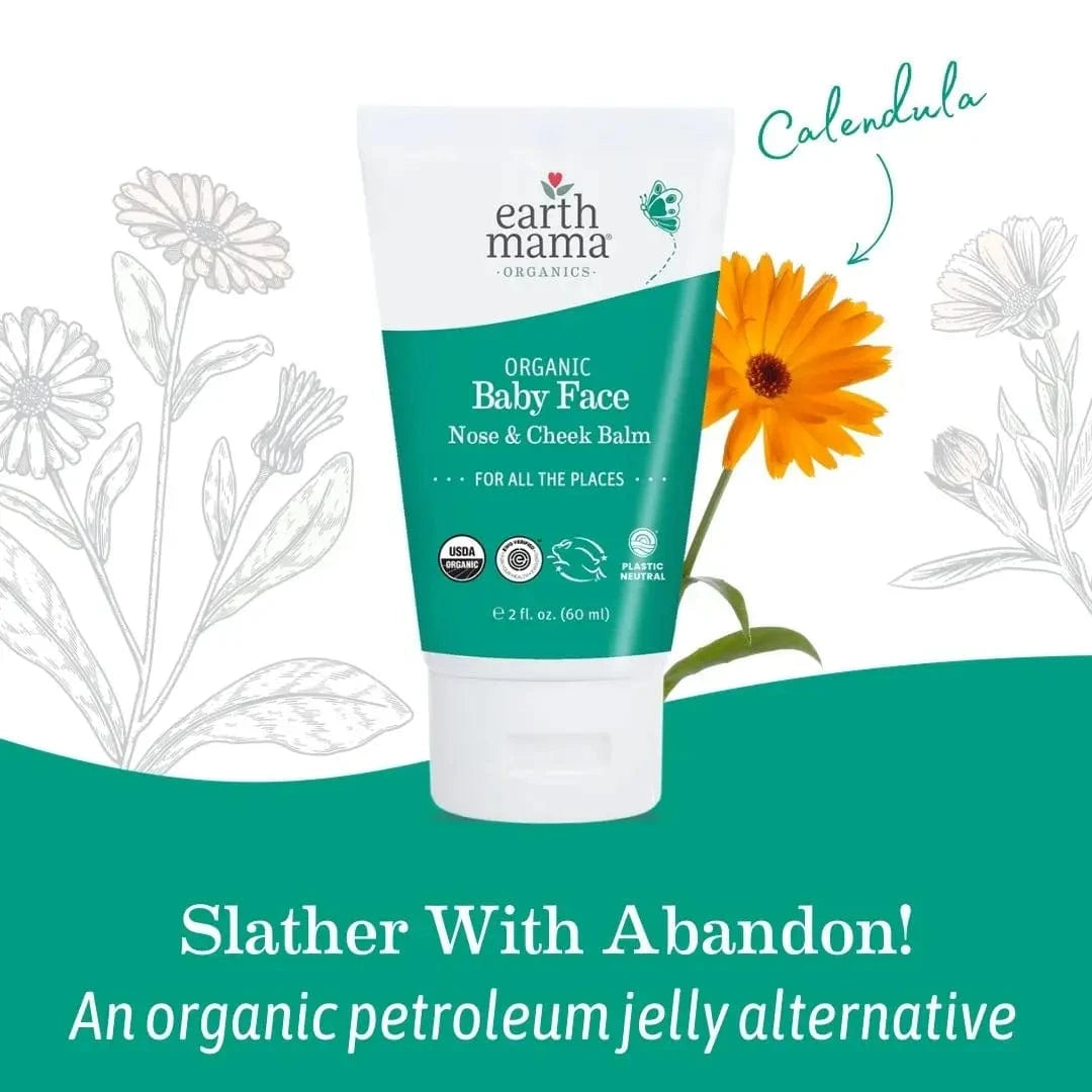 Organic Baby Face Nose and Cheek Balm Earth Mama Organics Lil Tulips