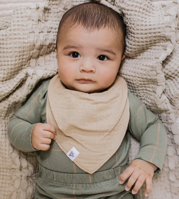 Organic Cotton Baby Bandana Bibs - Ash Burt's Bees Baby Lil Tulips