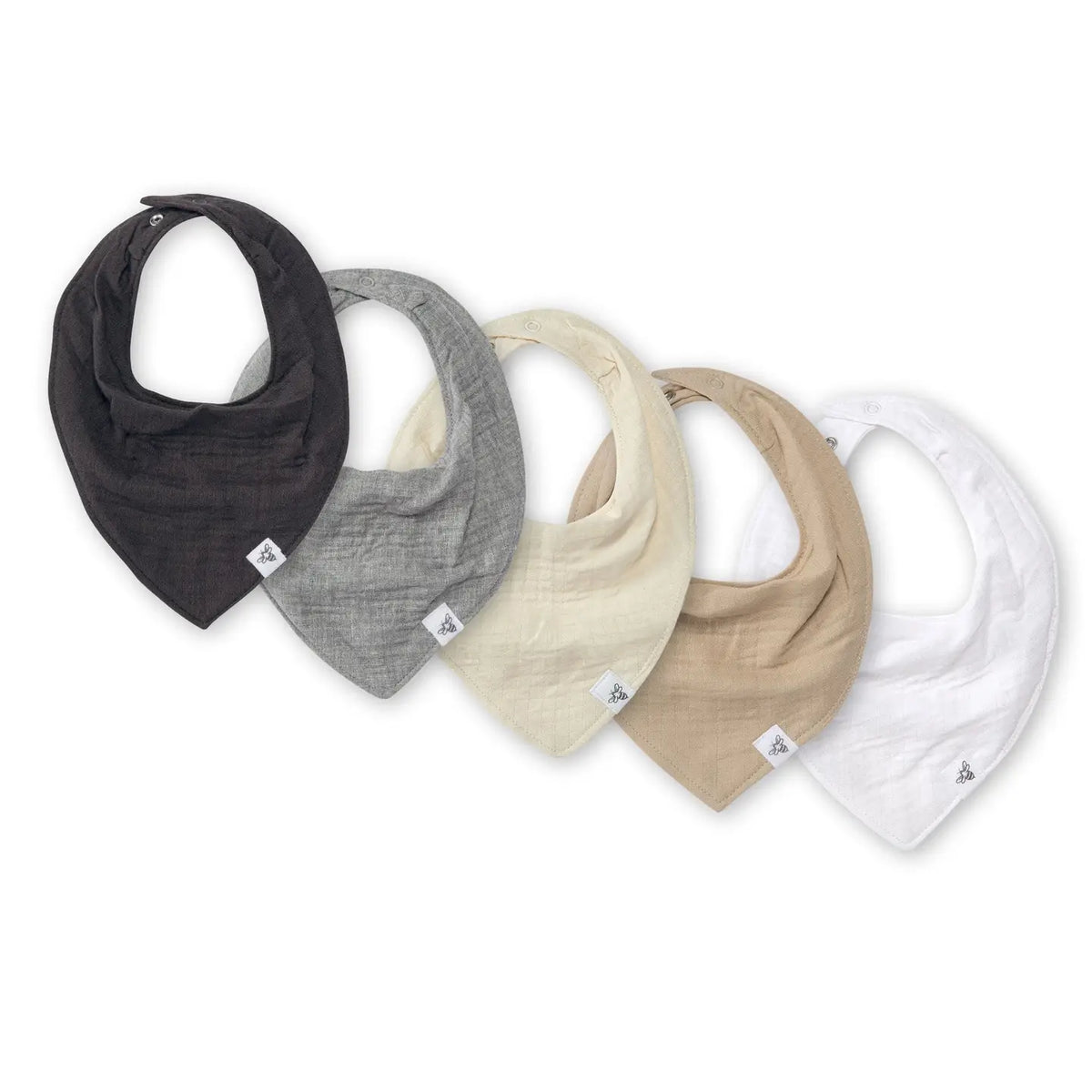Organic Cotton Baby Bandana Bibs - Ash Burt's Bees Baby Lil Tulips