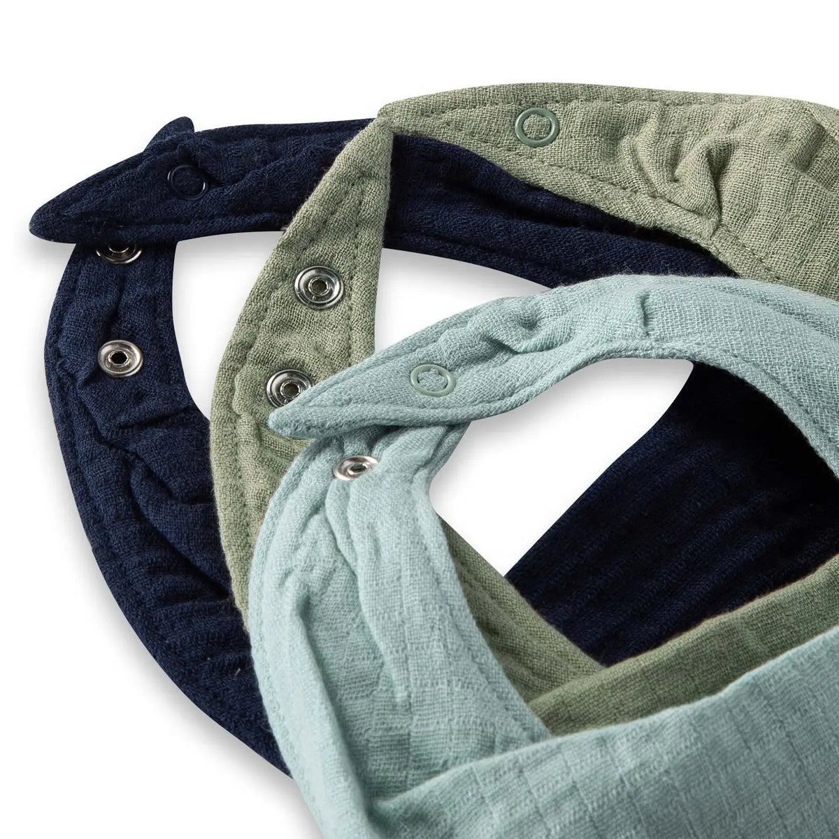 Organic Cotton Baby Bandana Bibs - Sea Foam Blue Burt's Bees Baby Lil Tulips