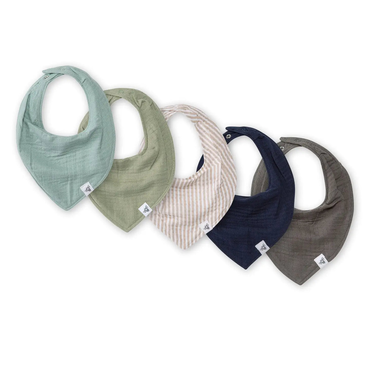 Organic Cotton Baby Bandana Bibs - Sea Foam Blue Burt's Bees Baby Lil Tulips