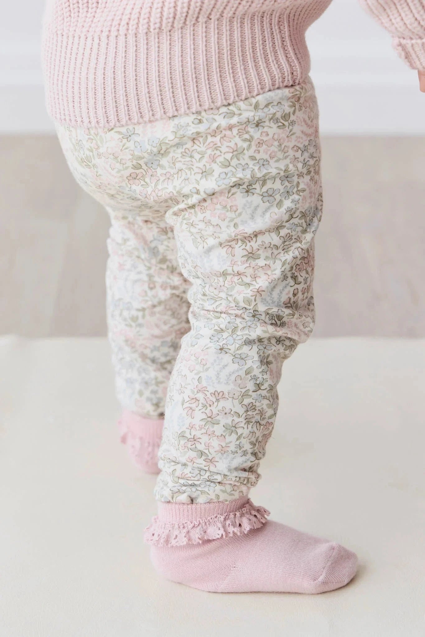 Organic Cotton Everyday Legging - April Glacier Jamie Kay Lil Tulips