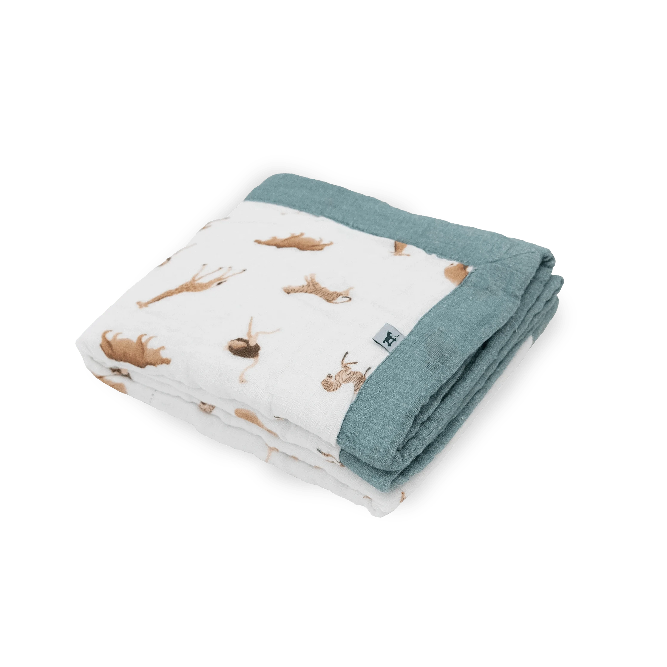 Organic Cotton Muslin Baby Quilt - Animal Crackers Little Unicorn Lil Tulips