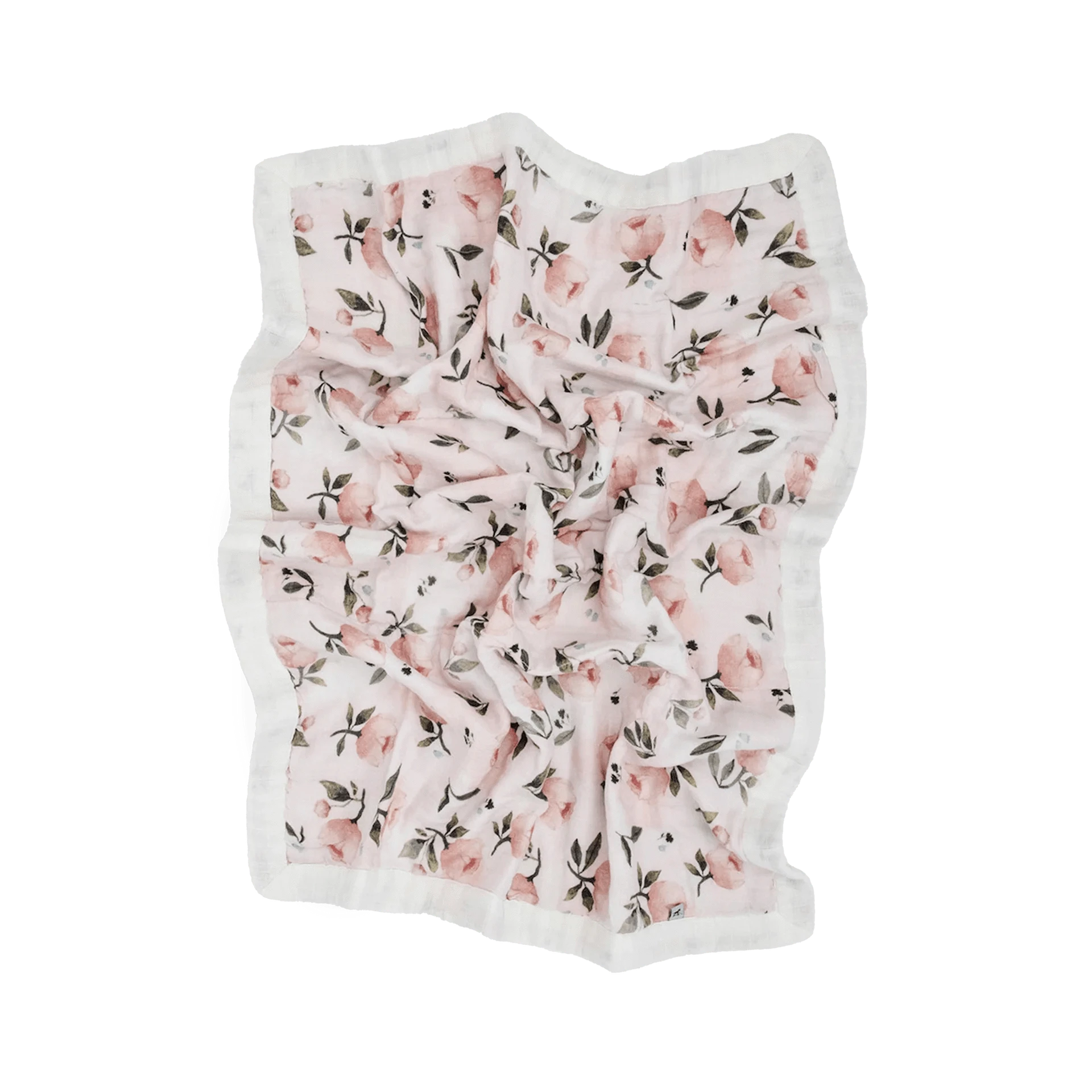 Organic Cotton Muslin Baby Quilt - Watercolor Floret Little Unicorn Lil Tulips