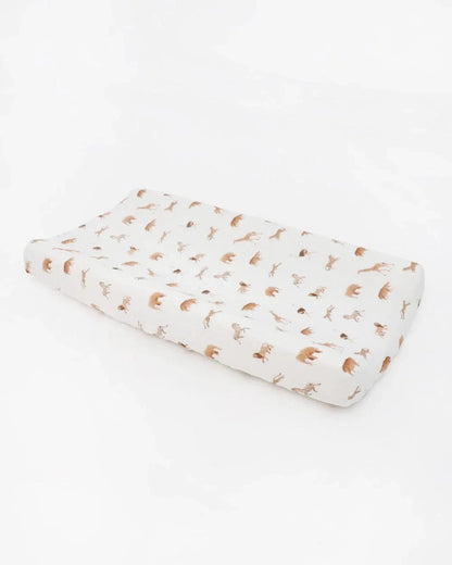 Organic Cotton Muslin Changing Pad Cover - Animal Crackers Little Unicorn Lil Tulips
