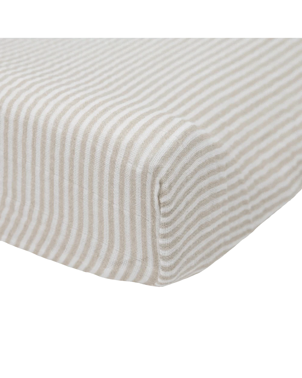 Organic Cotton Muslin Changing Pad Cover - Sand Stripe Little Unicorn Lil Tulips