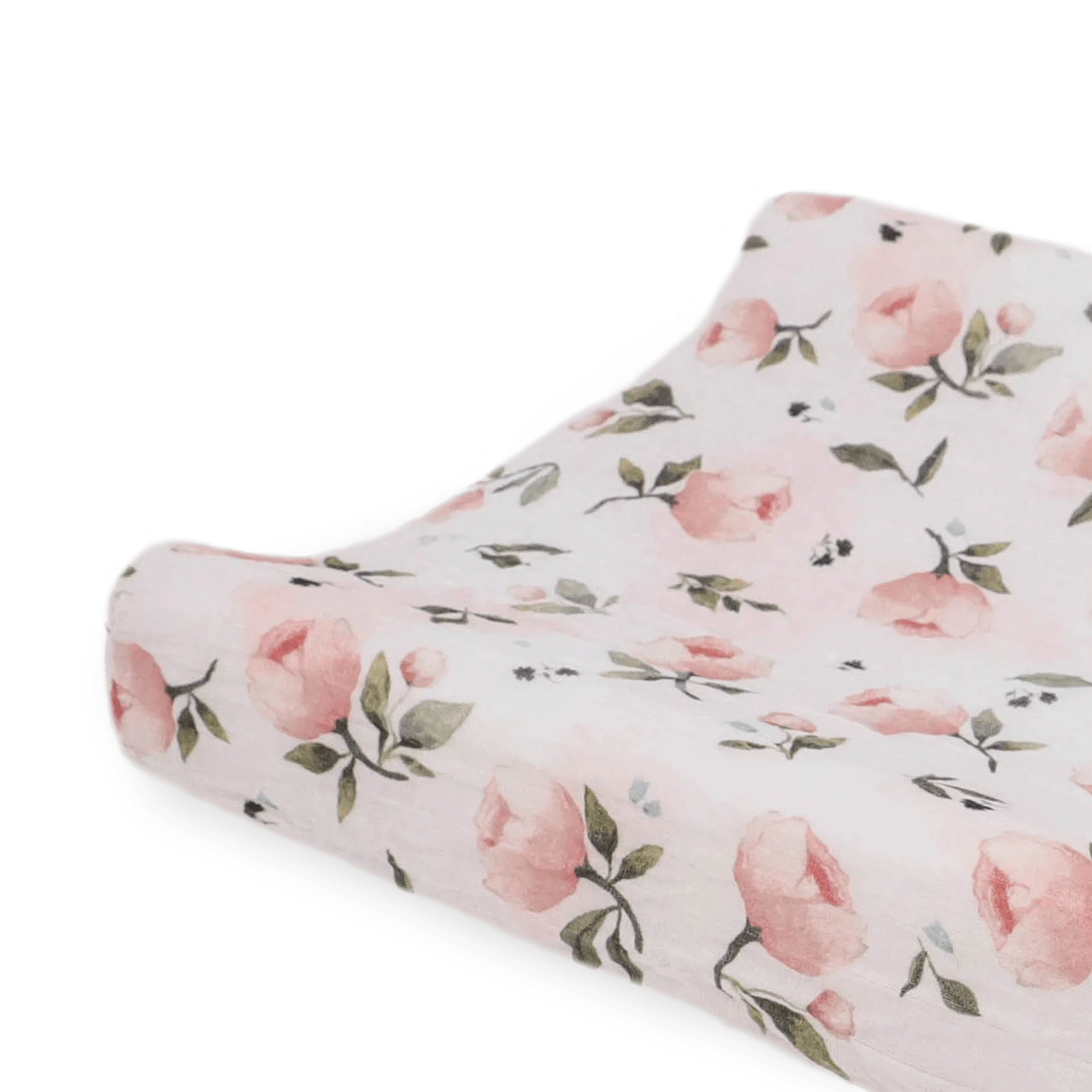 Organic Cotton Muslin Changing Pad Cover - Watercolor Floret Little Unicorn Lil Tulips