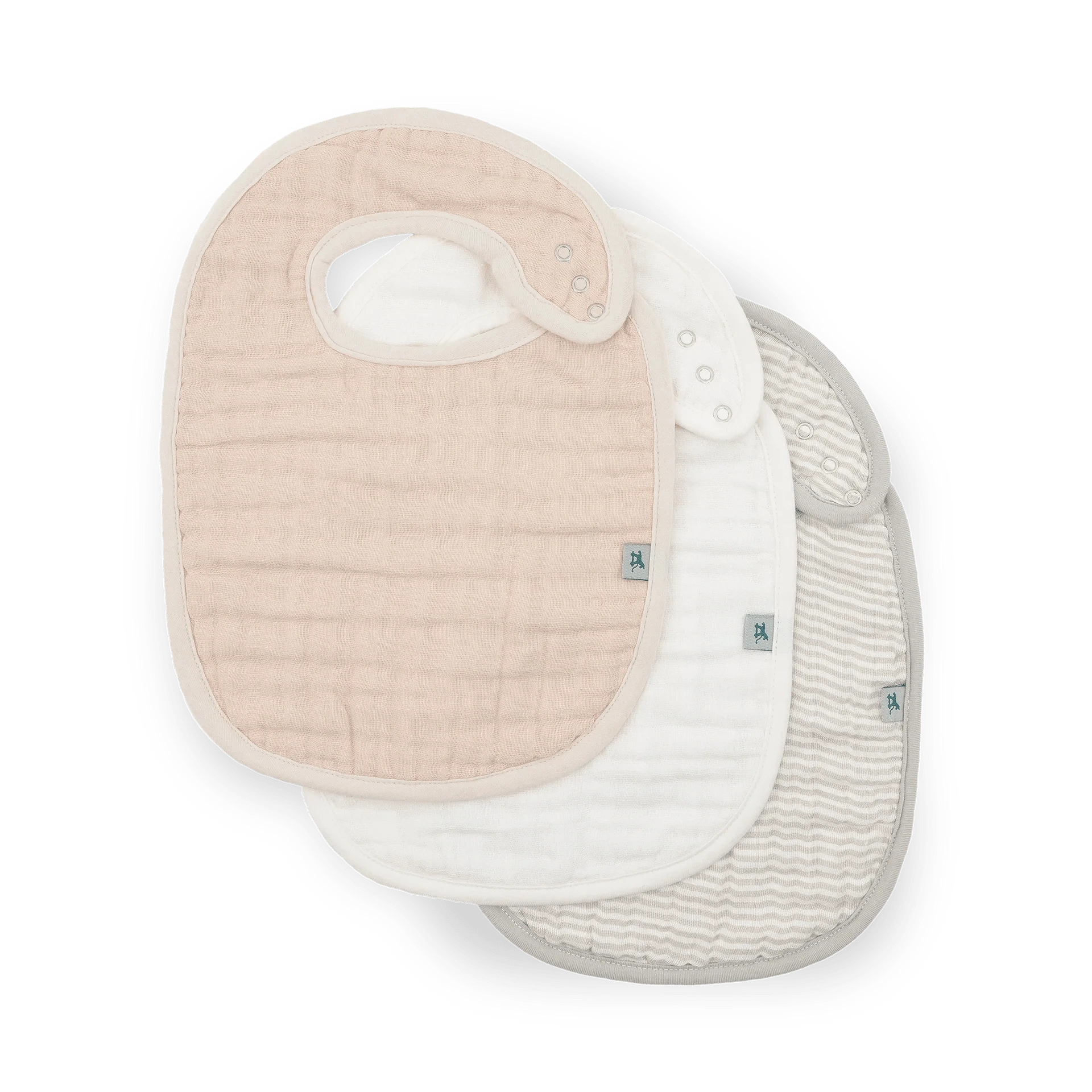 Organic Cotton Muslin Classic Bib 3 Pack - Rosie Little Unicorn Lil Tulips