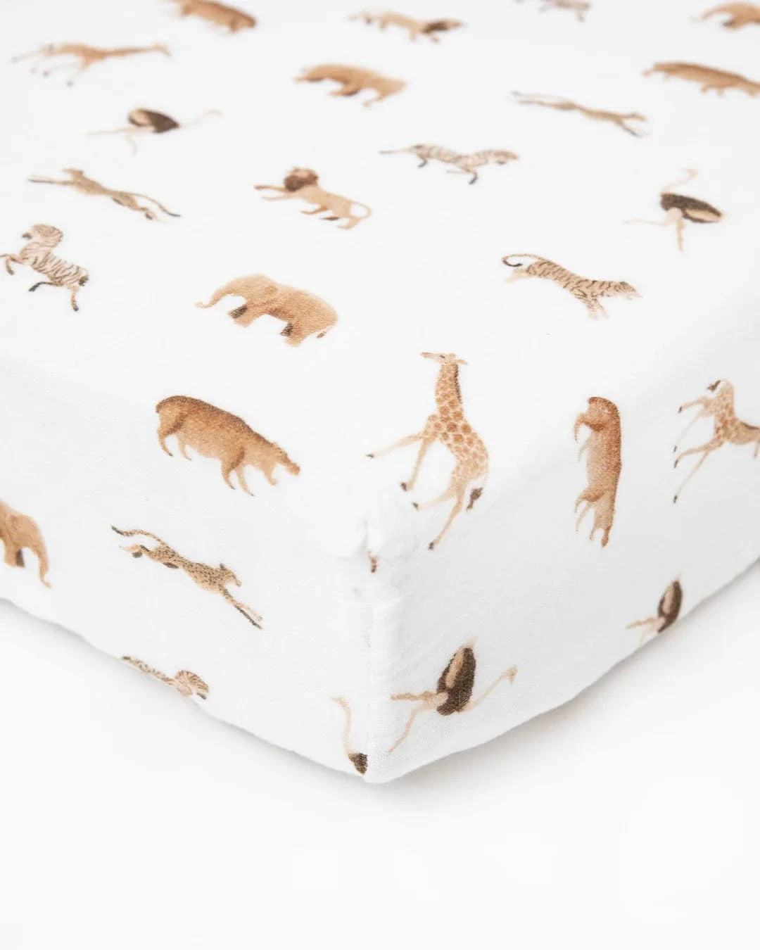 Organic Cotton Muslin Crib Sheet - Animal Crackers Little Unicorn Lil Tulips