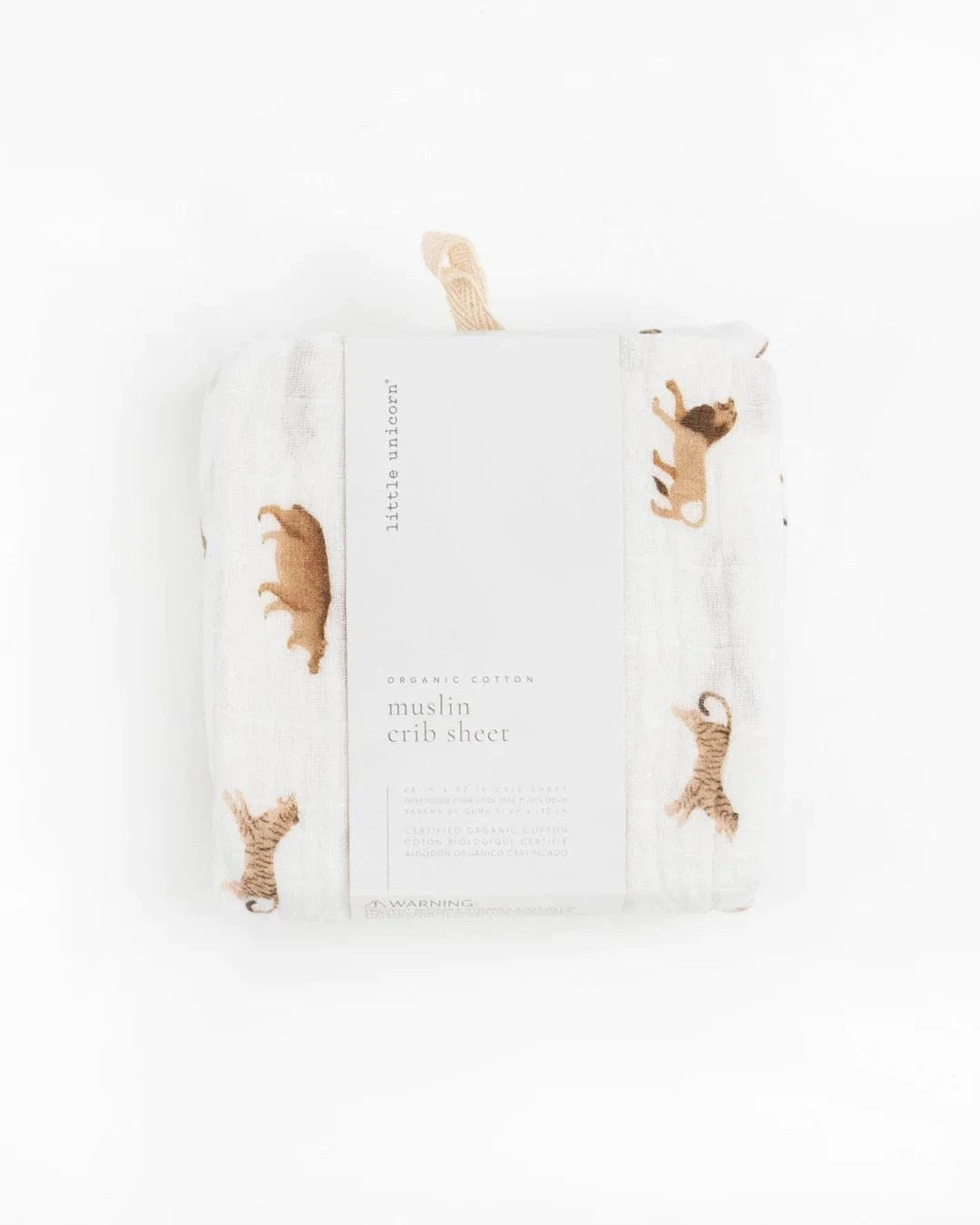 Organic Cotton Muslin Crib Sheet - Animal Crackers Little Unicorn Lil Tulips