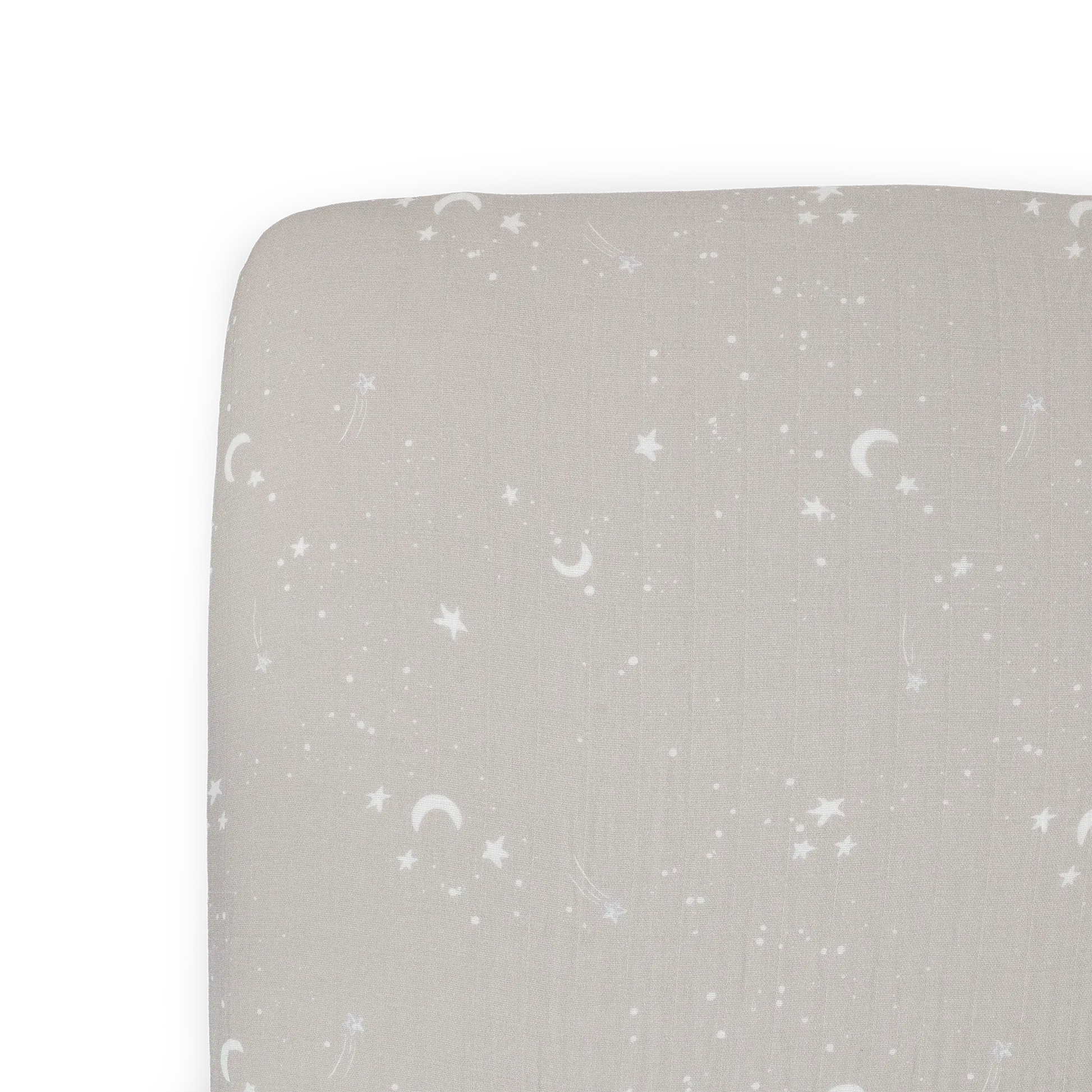 Organic Cotton Muslin Crib Sheet - Moon Dust Little Unicorn Lil Tulips