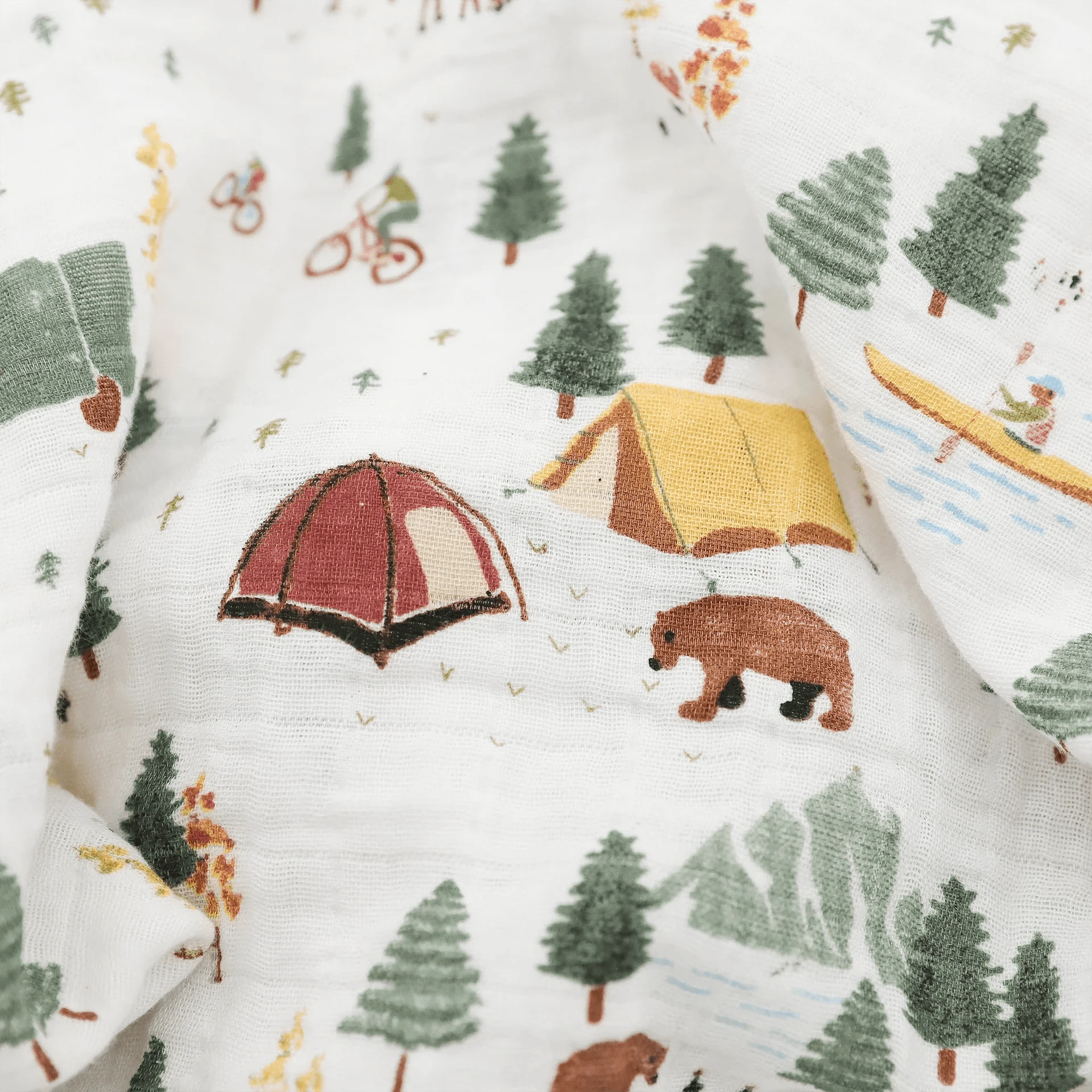 Organic Cotton Muslin Swaddle Blanket - Alpine Adventure Little Unicorn Lil Tulips