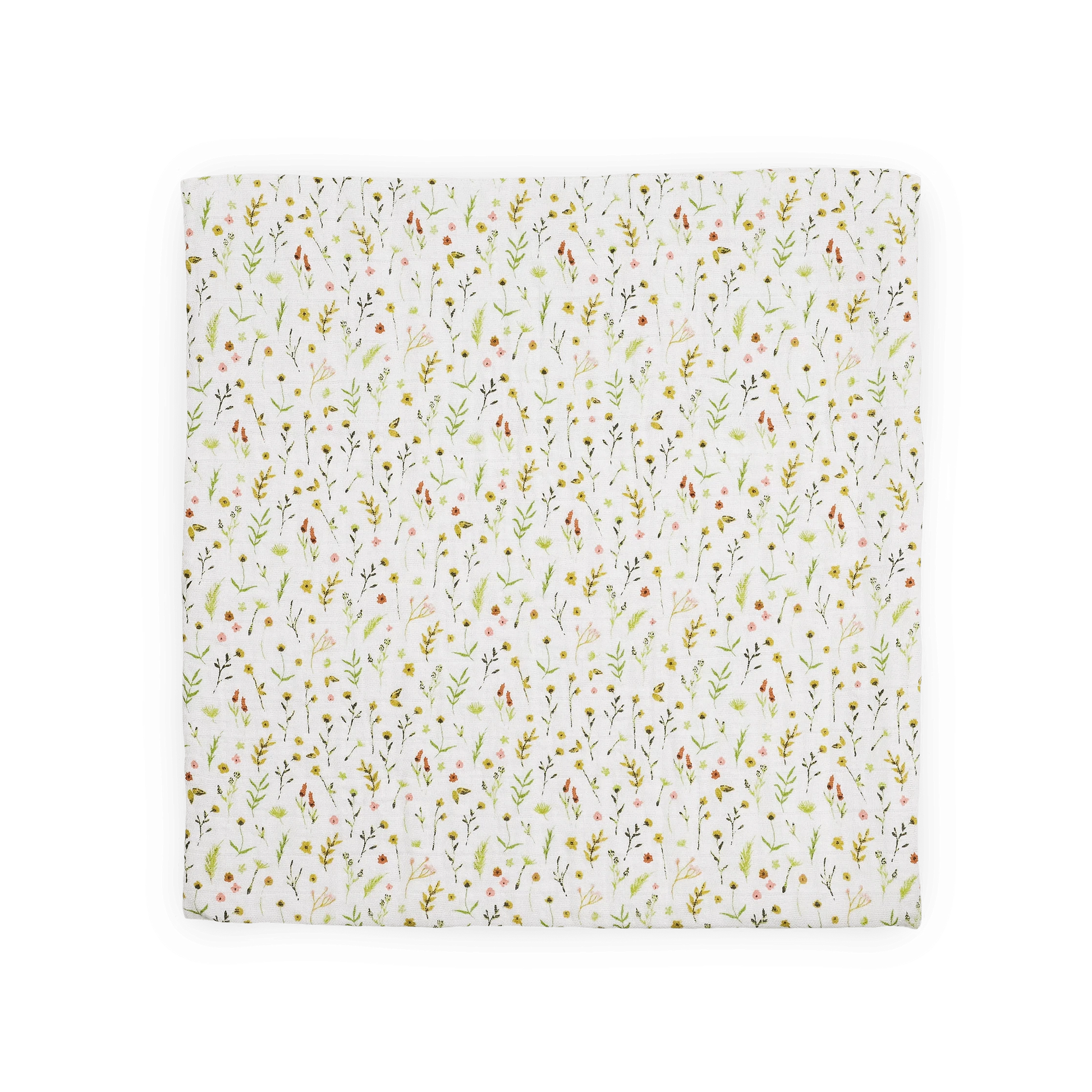 Organic Cotton Muslin Swaddle Blanket - Floral Field Little Unicorn Lil Tulips