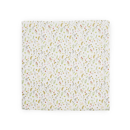 Organic Cotton Muslin Swaddle Blanket - Floral Field Little Unicorn Lil Tulips