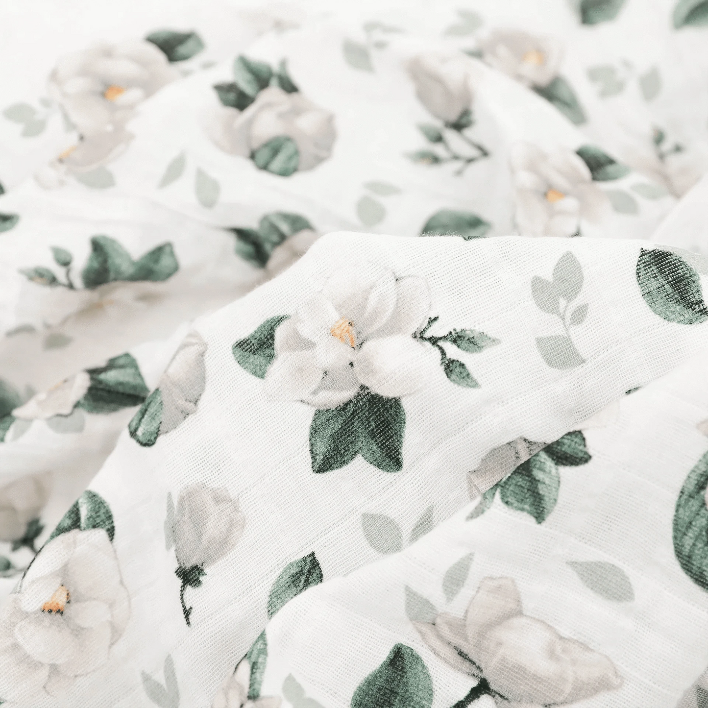 Organic Cotton Muslin Swaddle Blanket - Magnolia Little Unicorn Lil Tulips