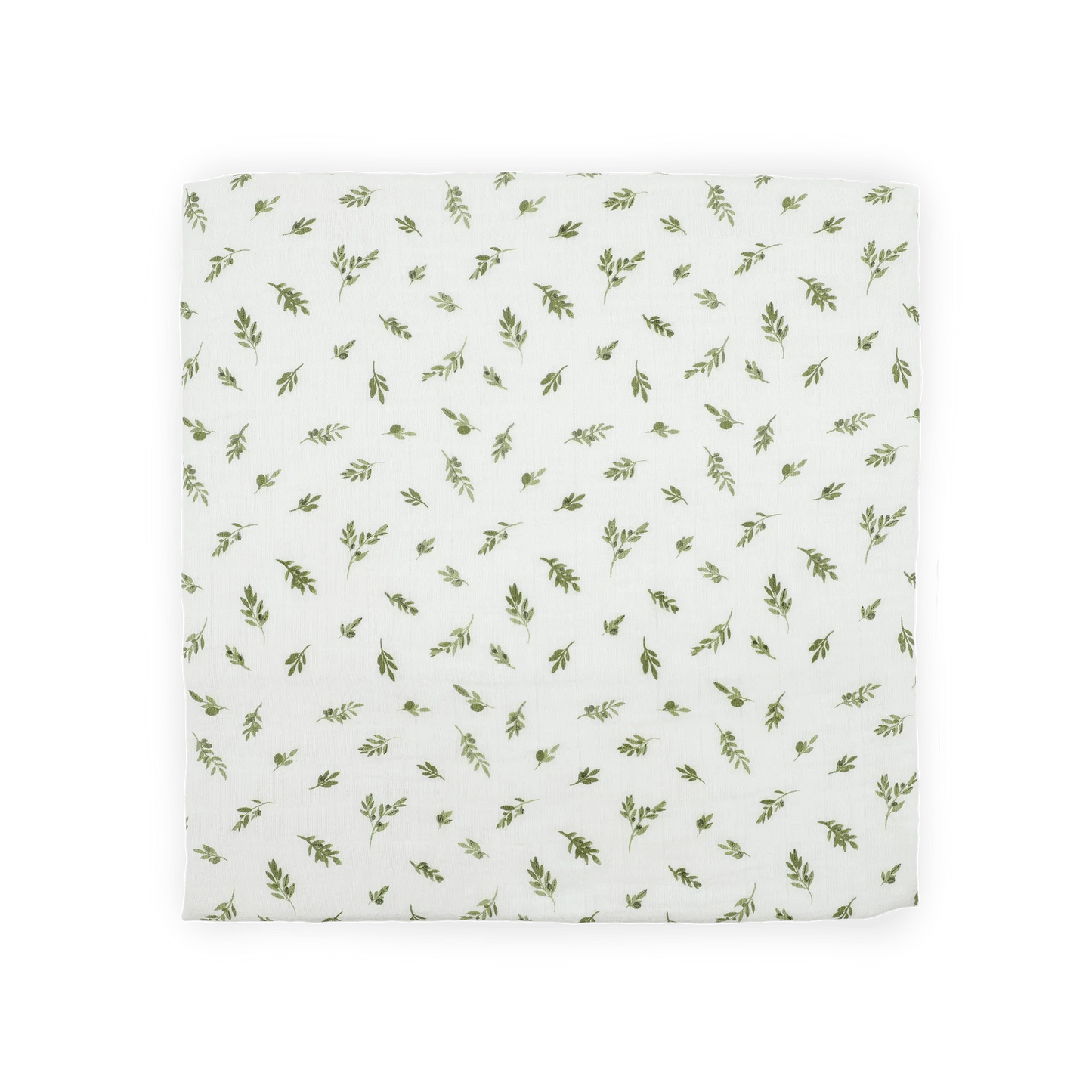 Organic Cotton Muslin Swaddle Blanket - Olive Branch Little Unicorn Lil Tulips