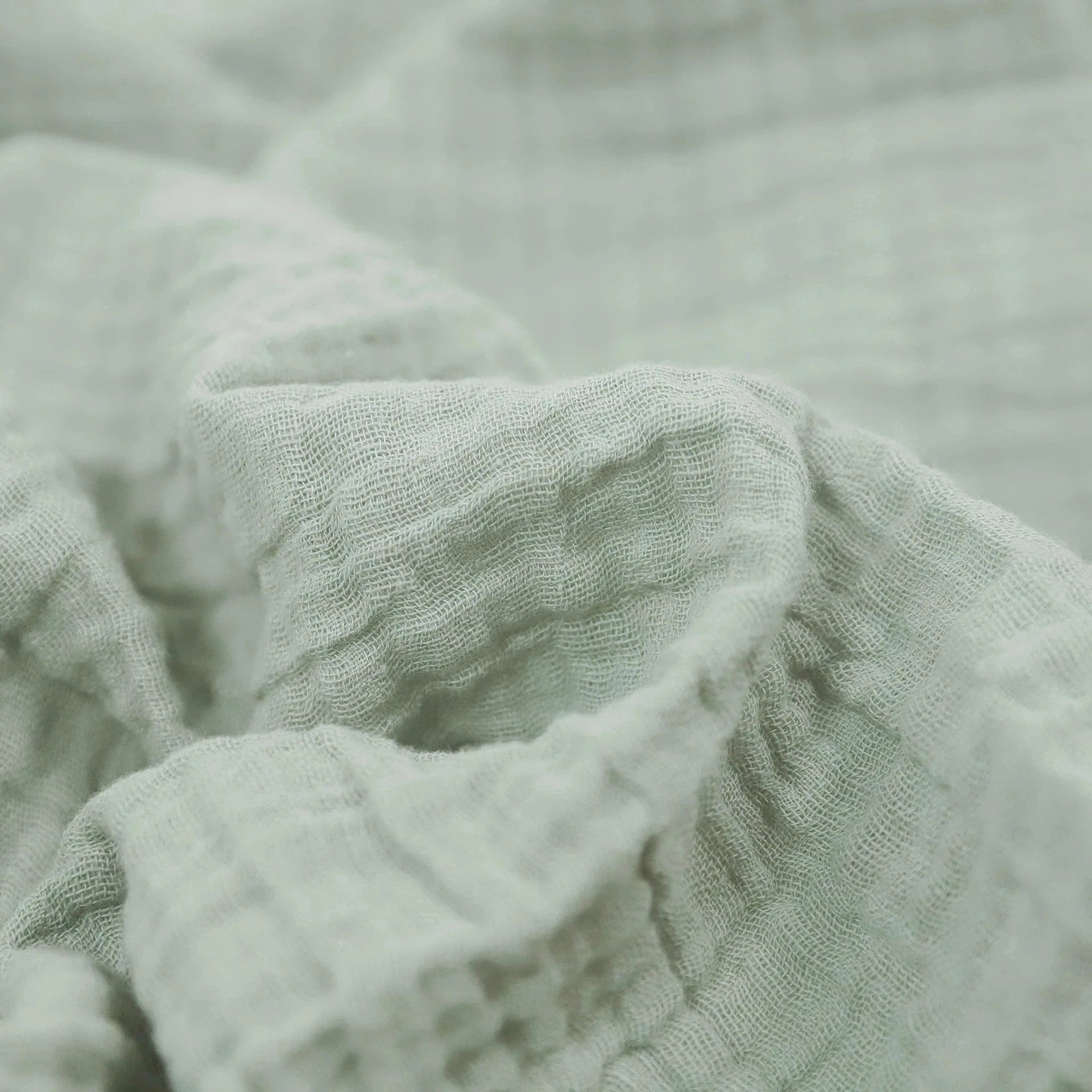 Organic Cotton Muslin Swaddle Blanket - White Sage Little Unicorn Lil Tulips