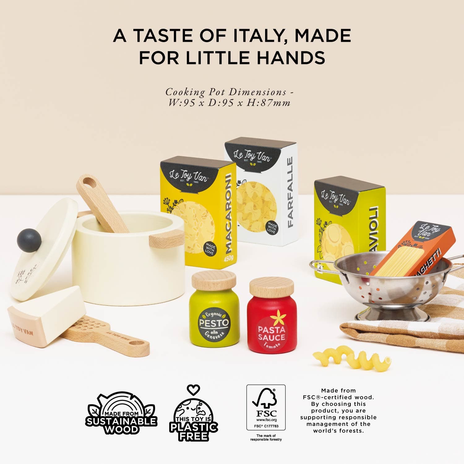 Organic Pasta Set Le Toy Van Lil Tulips